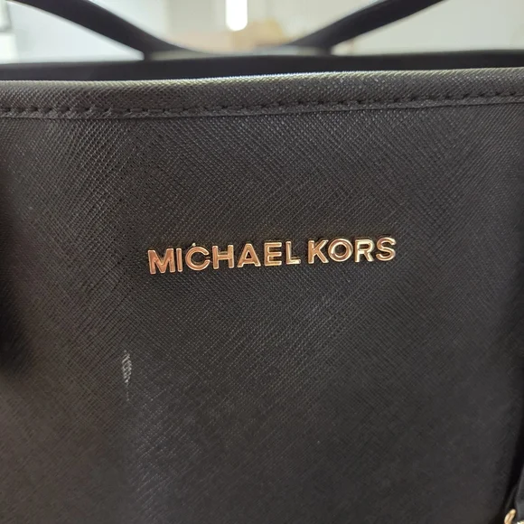 Michael Kors Black Tote with Gold Hardware - Picture 3 of 16